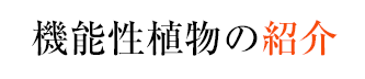 機能性植物の紹介